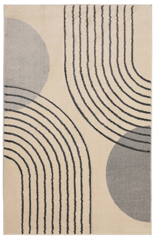 Newport Modern Arcs Grey Rug - Love-Rugs