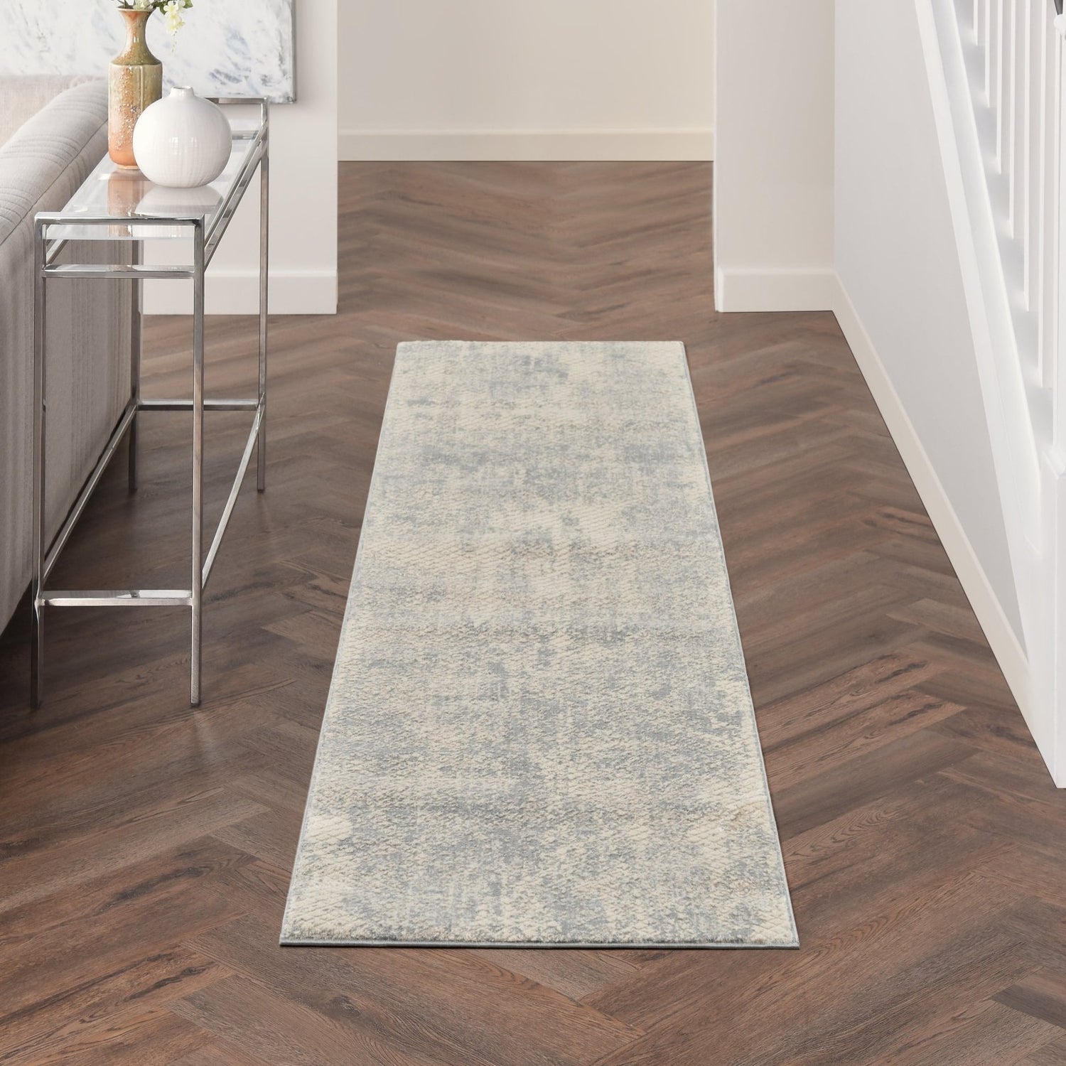 Nourison Exhale EXL01 Light Grey Runner Rug - Love-Rugs