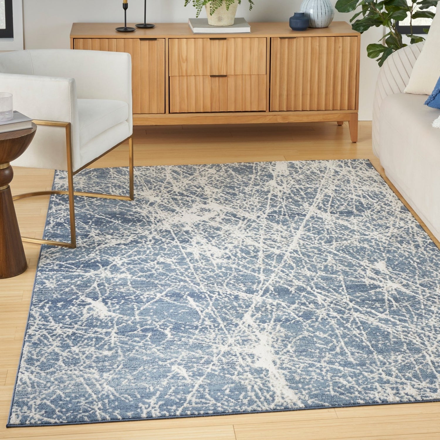 Nourison Exhale EXL02 Navy Ivory Rug - Love-Rugs