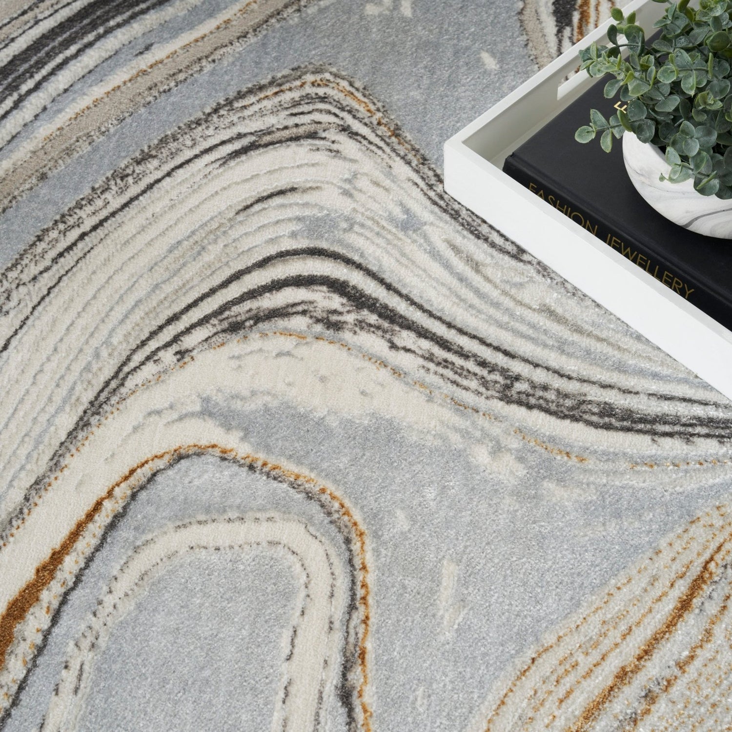 Nourison Glitz GLZ21 GRYGD Rug - Love-Rugs