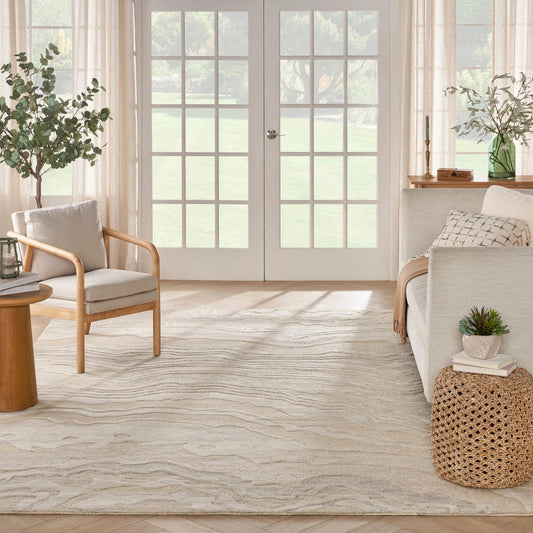 Nourison Graceful GRU01 Beige Rug - Love - Rugs