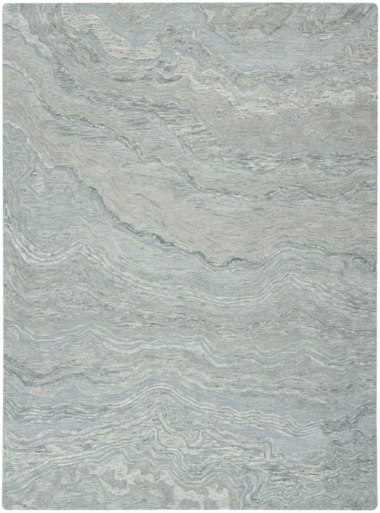 Nourison Graceful GRU01 Blue Rug - Love - Rugs