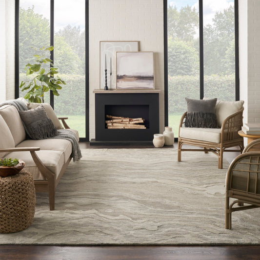 Nourison Graceful GRU01 Grey Rug - Love - Rugs alternate image