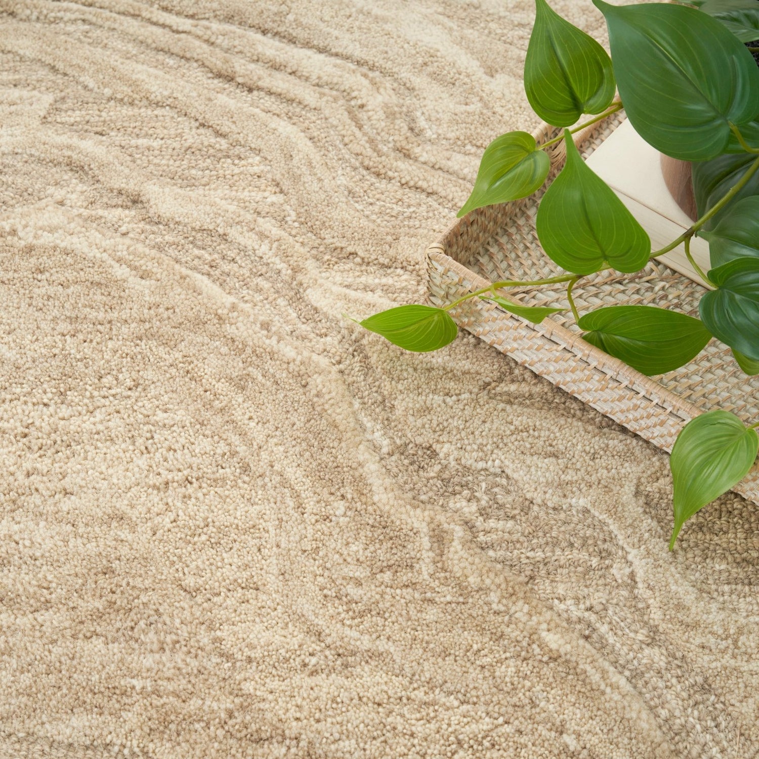 Nourison Graceful GRU01 Taupe Rug - Love - Rugs