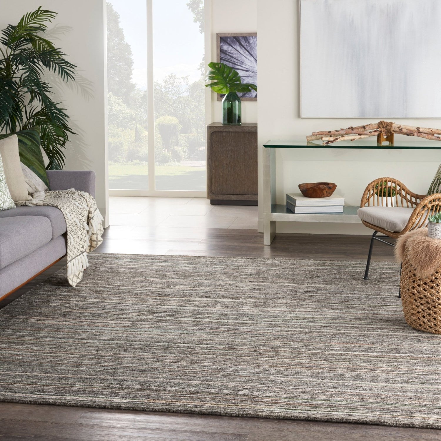 Nourison Plateau PAE01 Grey Green Rug - Love - Rugs