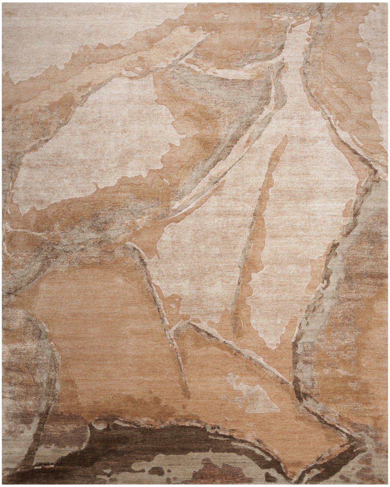 Nourison Silk Shadows SHA24 Beige Silver Rug - Love - Rugs