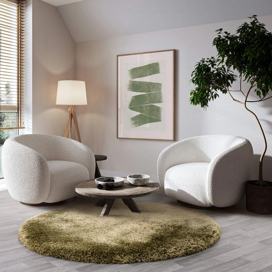 Love-Rugs Plush Sage Round Rug