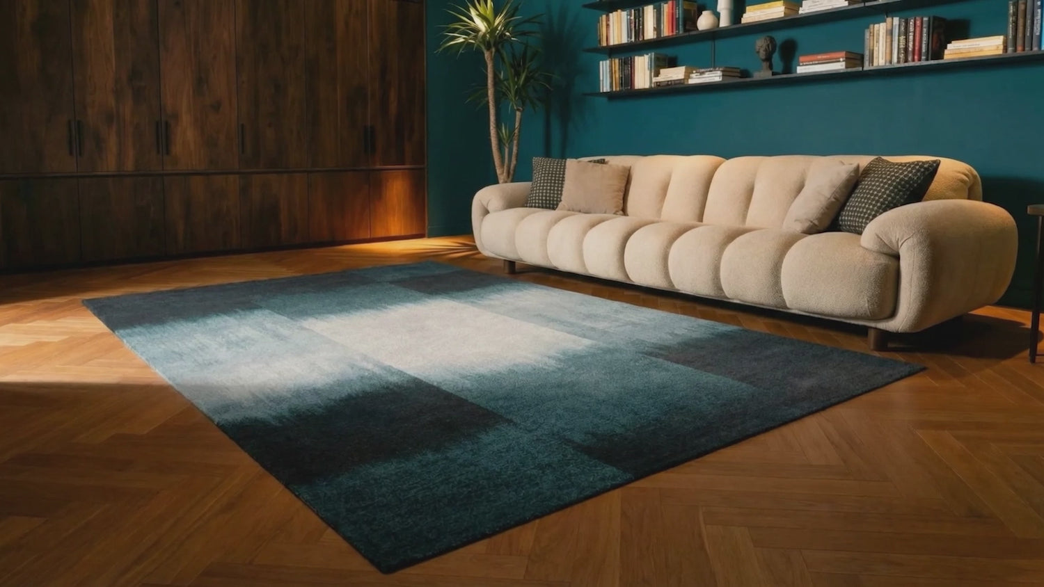 Louis De Poortere Meditation Sendai 2073 Deep Water Rug Video