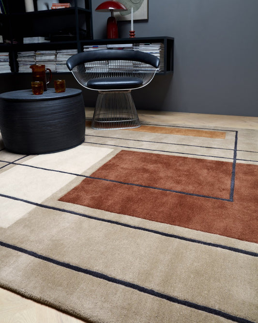 Reef RF20 Outline Terracotta Rug - Love - Rugs alternate image