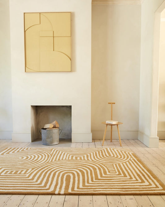 Reef RF28 Curve Ochre Rug - Love - Rugs alternate image