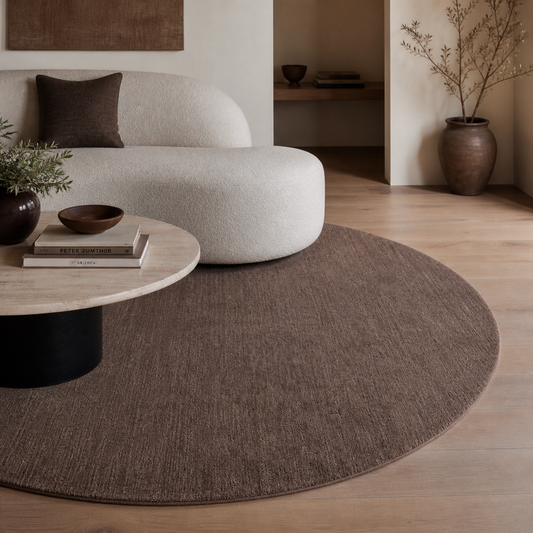 Elgin Taupe Round Rug