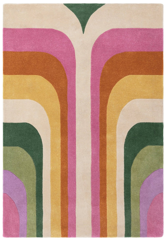 Romy 01 Retro Pink Rug - Love-Rugs