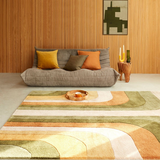 Romy 02 Retro Green Rug - Love-Rugs alternate image