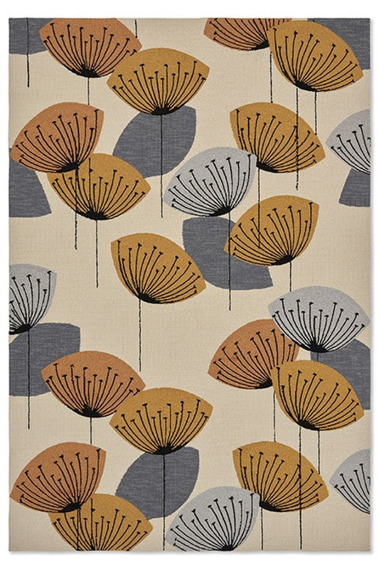 Sanderson Dandelion Clocks Ochre Silver Outdoor 445803 Rug - Love-Rugs alternate image