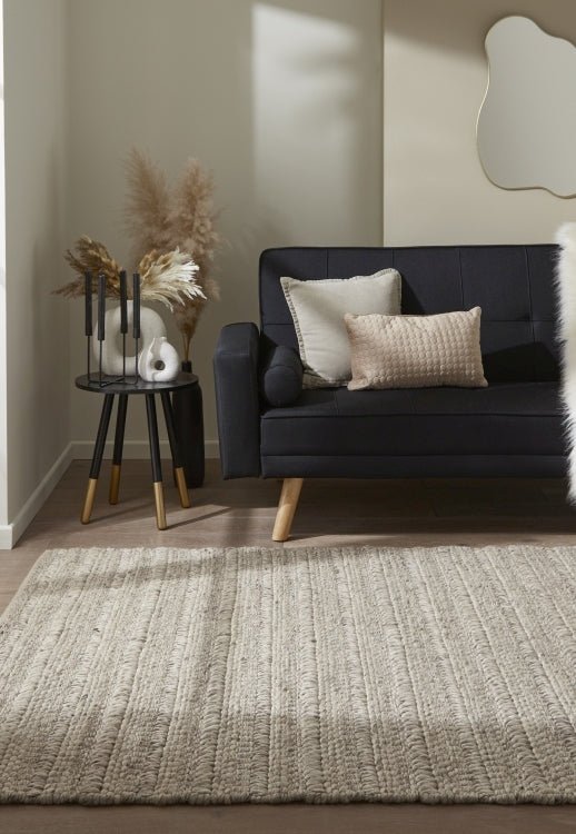 Savannah Textured Taupe Rug - Love - Rugs