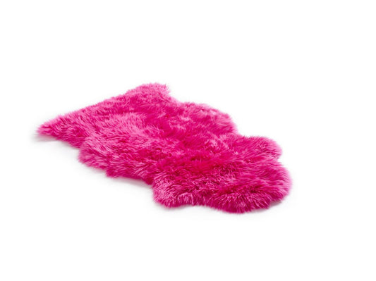 Bowron Longwool Snappin Pink Sheepskin Rug