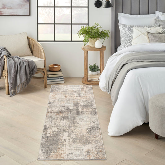 Sustainable Trends SUT04 Beige Grey Runner Rug - Love - Rugs alternate image