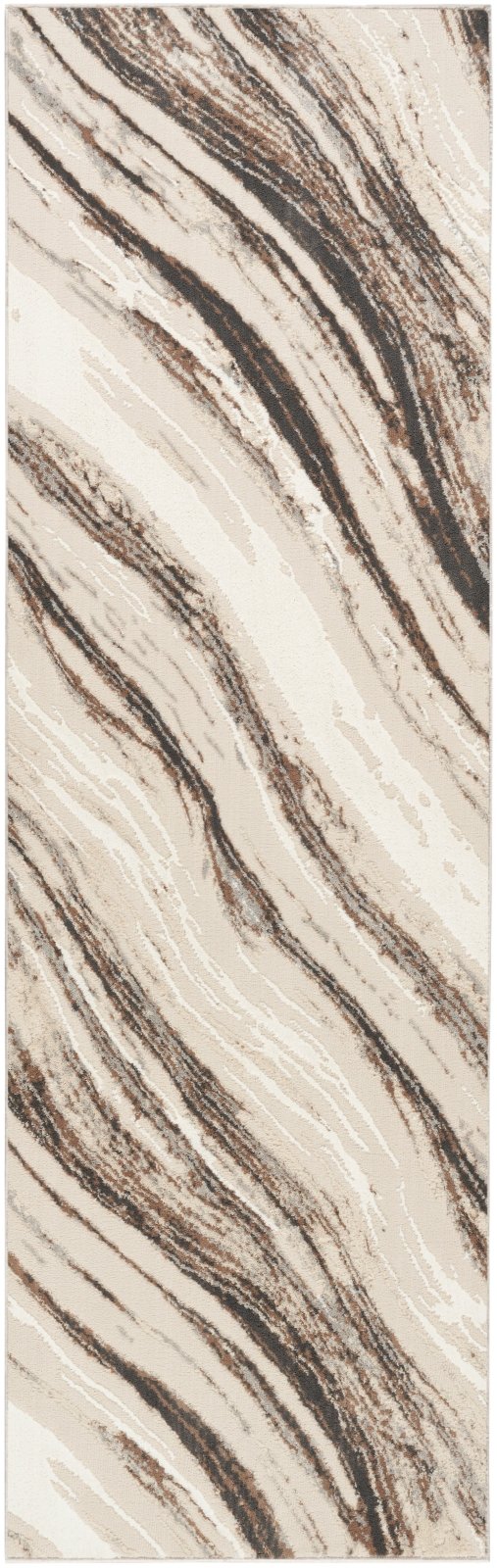 Sustainable Trends SUT05 Beige Grey Runner Rug - Love - Rugs
