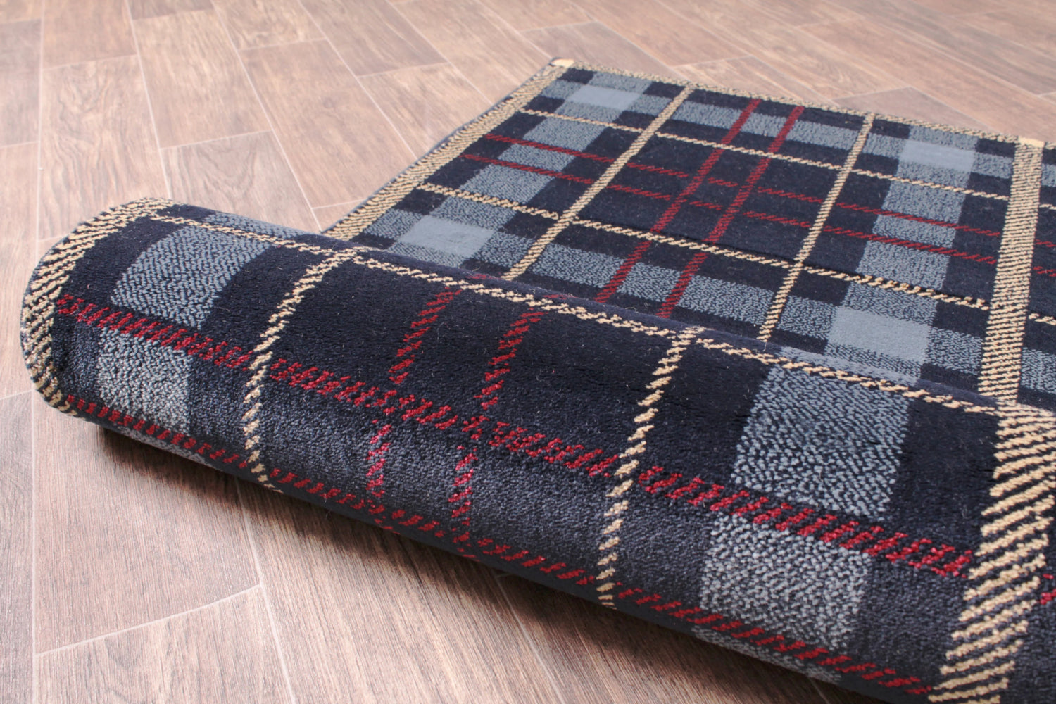 Large Check Blue Rug Tartan Check Blue Rug – Love-Rugs