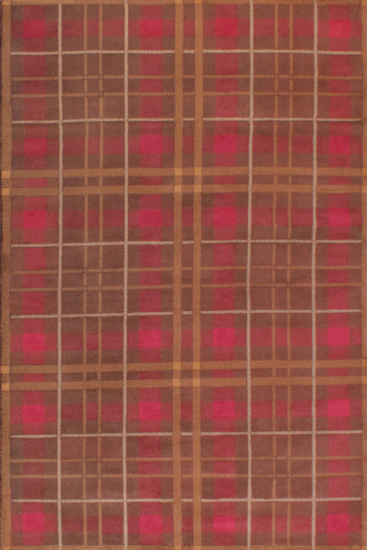 Tartan Check Brown Rug - Love - Rugs