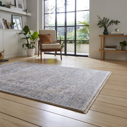 Vintage 35018 Blue Rug - Love - Rugs