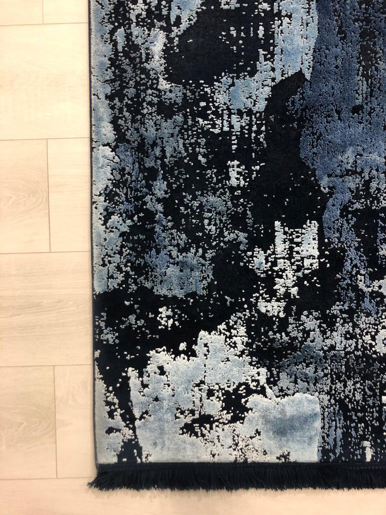 Ink Blue Rugs Toros Abstract Blue Ink Overdyed Rug – Love-Rugs