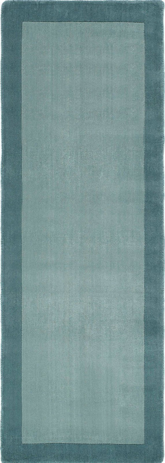 Borders Duck Egg Runner Rug - Love-Rugs