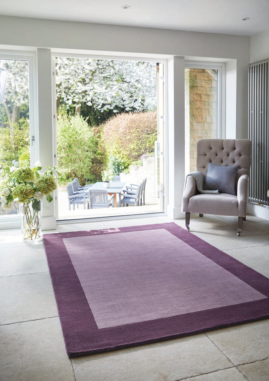 Borders Mauve Rug - Love-Rugs alternate image