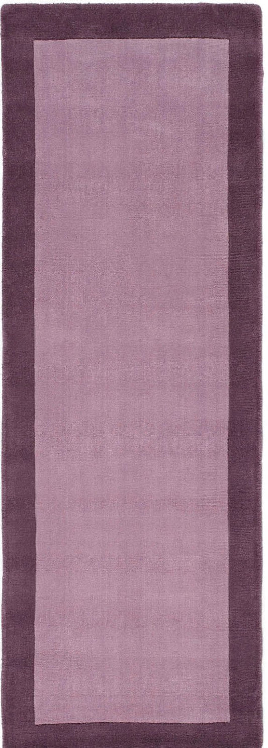 Borders Mauve Runner Rug - Love-Rugs