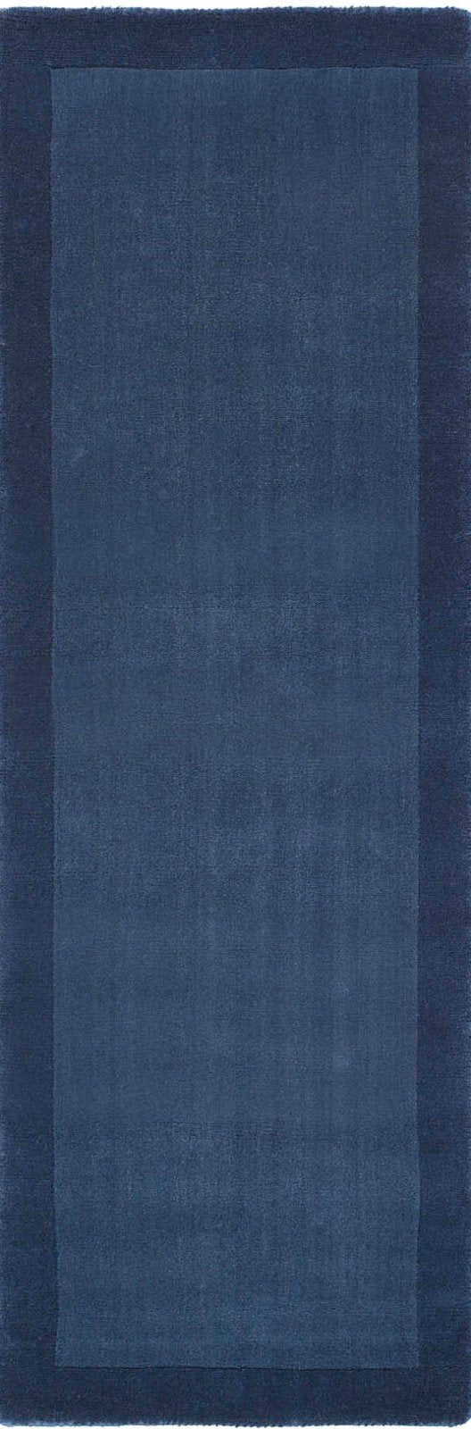 Borders Navy Runner Rug - Love-Rugs
