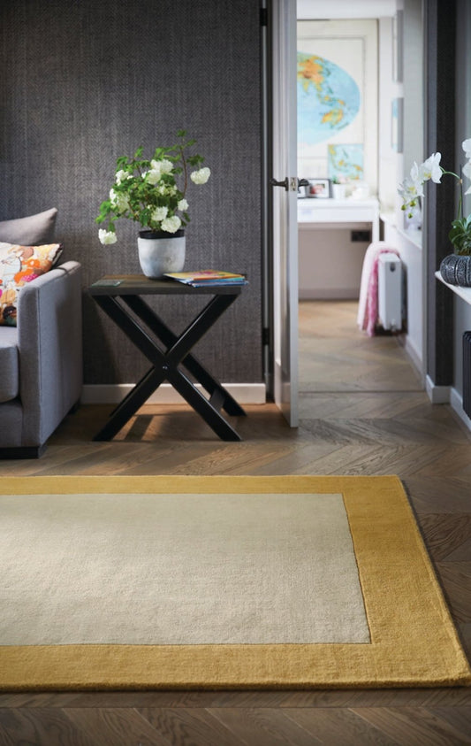 Borders Ochre Rug - Love-Rugs alternate image