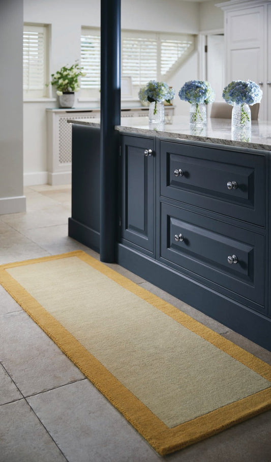 Borders Ochre Runner Rug - Love-Rugs alternate image