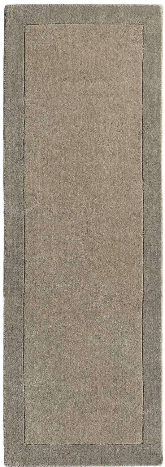 Borders Taupe Runner Rug - Love-Rugs