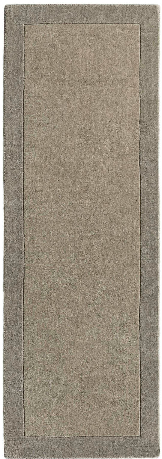 Borders Taupe Runner Rug - Love-Rugs