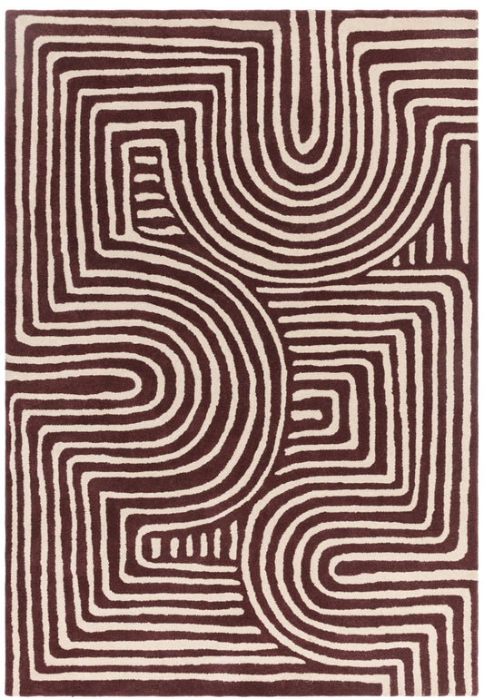 Reef RF29 Curve Plum Rug - Love-Rugs