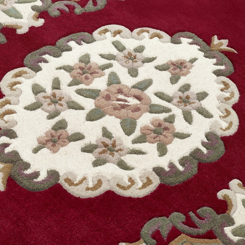 Shensi Wine Half-Moon Rug