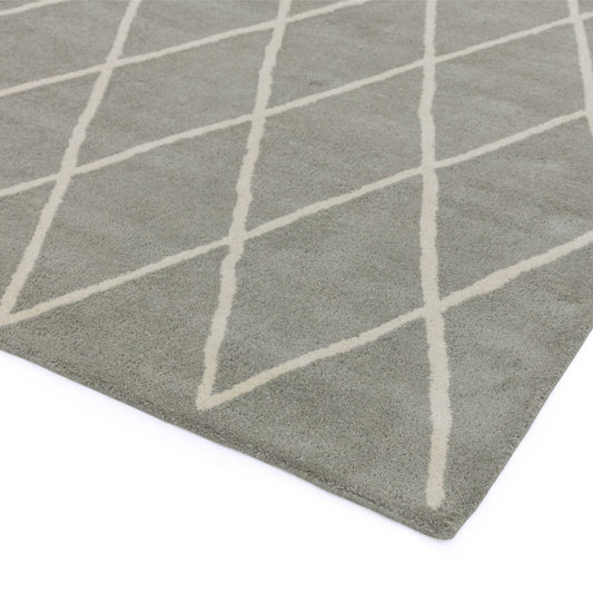 Albany Diamond Silver Grande Rug - Love-Rugs alternate image
