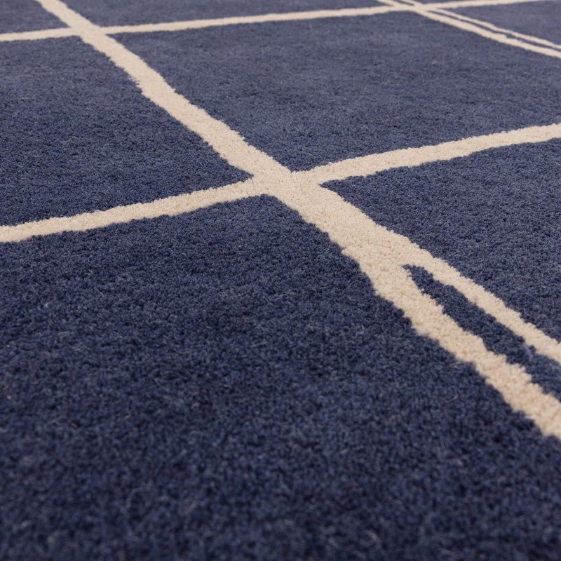 Albany Grid Marine Rug - Love-Rugs