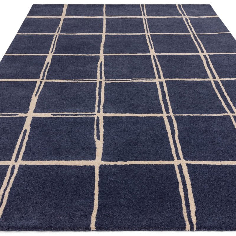 Albany Grid Marine Rug - Love-Rugs