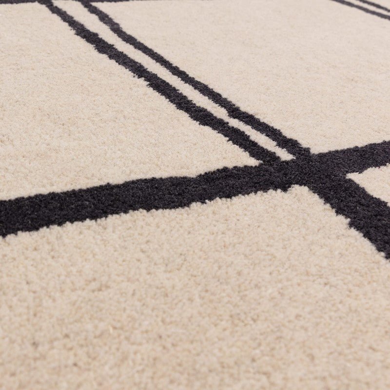Monochrome Patterned Rug Albany Grid Monochrome Rug – Love-Rugs
