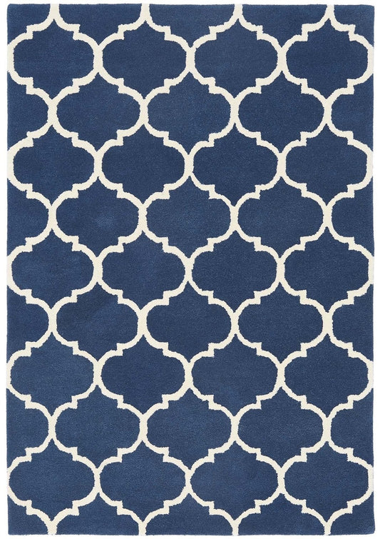 Albany Ogee Blue Rug - Love-Rugs