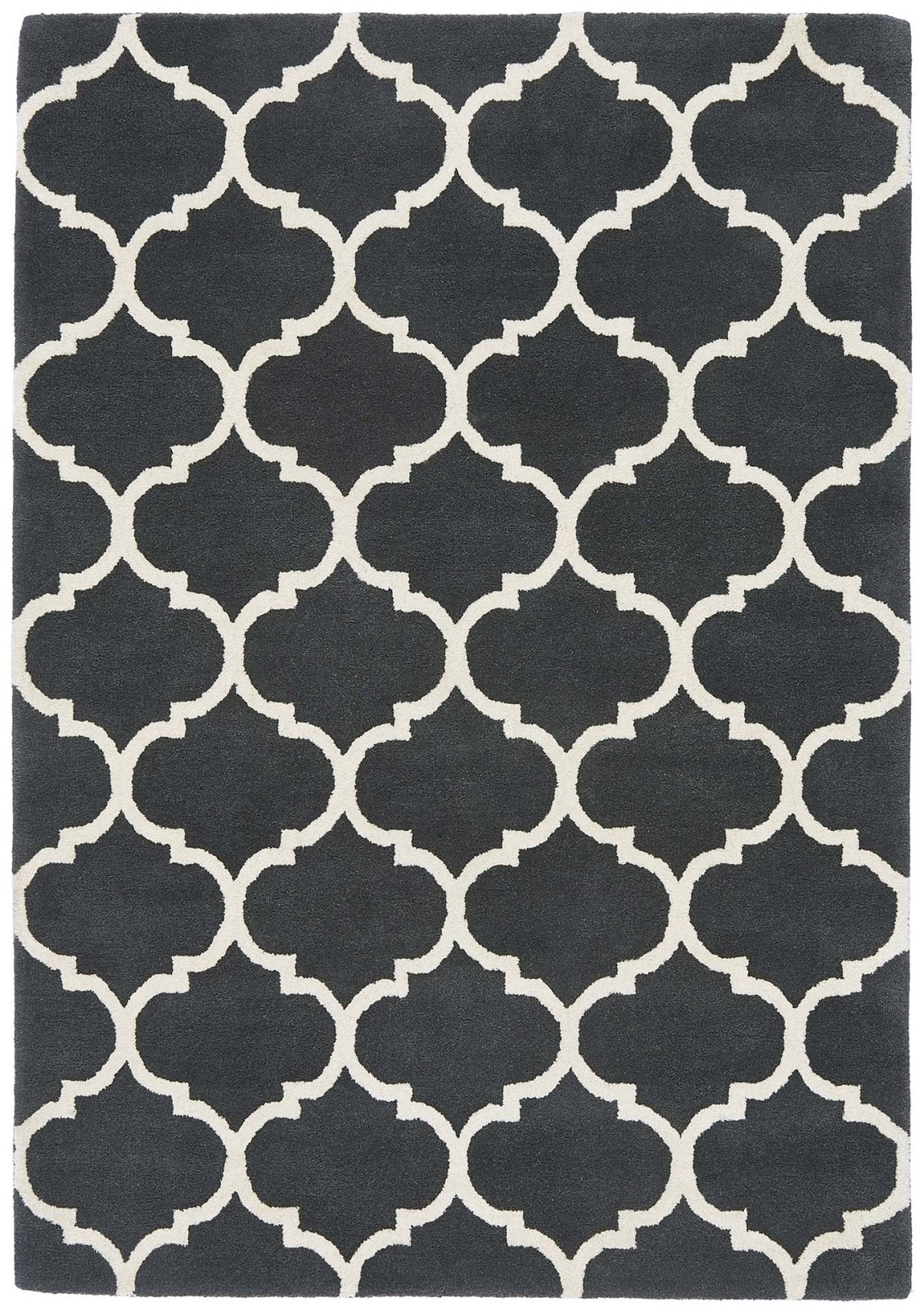 Albany Ogee Charcoal Rug - Love-Rugs