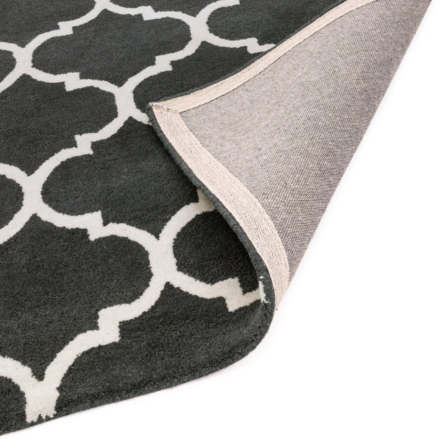 Albany Ogee Charcoal Rug - Love-Rugs