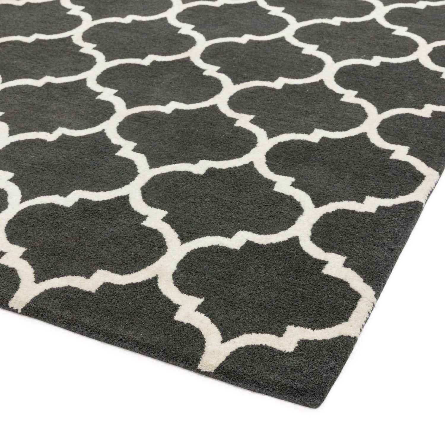 Albany Ogee Charcoal Rug - Love-Rugs