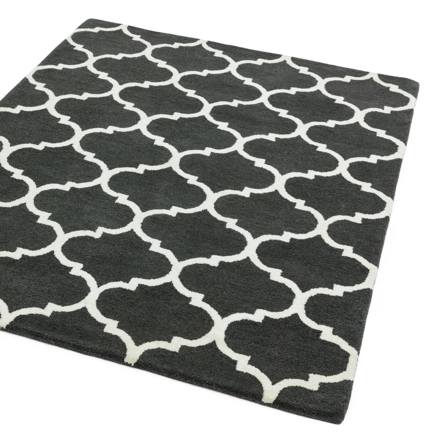 Albany Ogee Charcoal Rug - Love-Rugs
