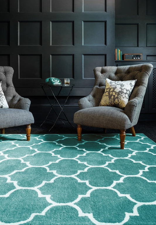 Albany Ogee Duck Egg Rug - Love-Rugs alternate image
