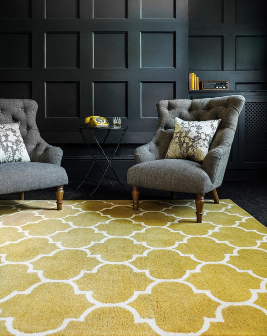 Albany Ogee Ochre Rug - Love-Rugs alternate image