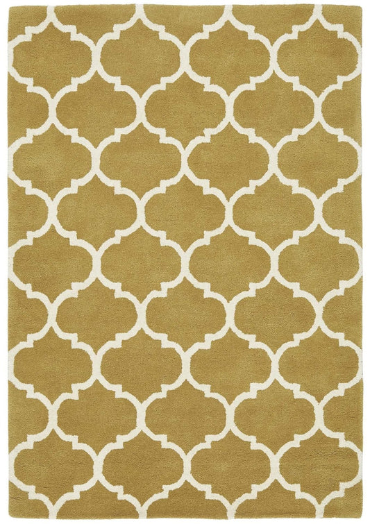 Albany Ogee Ochre Rug - Love-Rugs