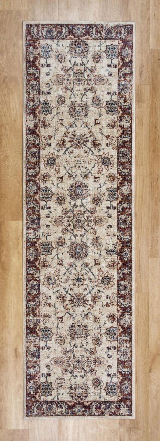 Alhambra 6549A/Ivory/Ivory Runner Rug - Love-Rugs