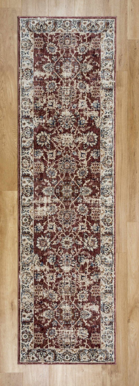 Alhambra 6549A/Red/Red Runner Rug - Love-Rugs